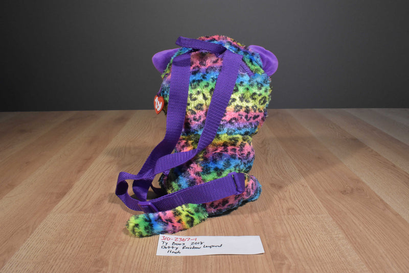 Ty Boos Dotty the Rainbow Leopard 2018 Beanbag Plush Backpack