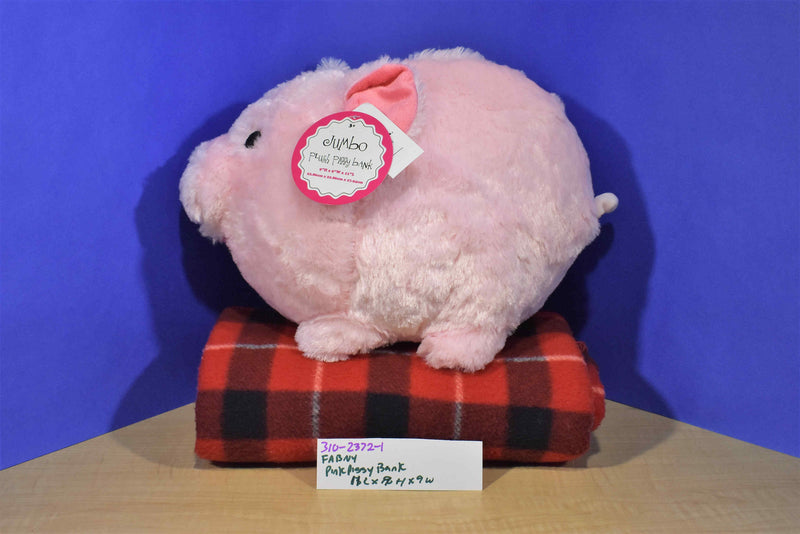 Fab NY Pink Pig Plush Piggy Bank