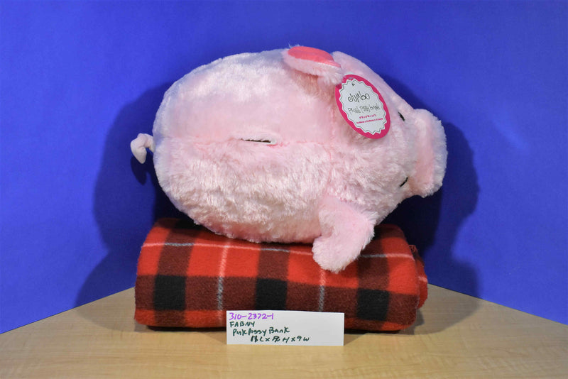 Fab NY Pink Pig Plush Piggy Bank