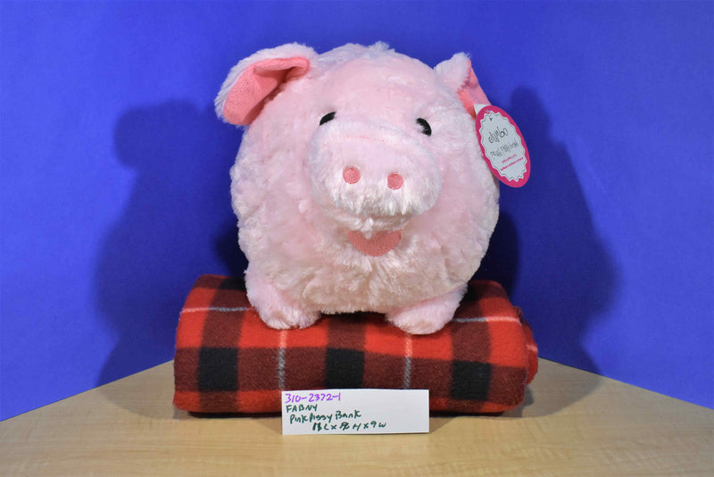 Fab NY Pink Pig Plush Piggy Bank