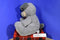 Animal Adventure Big Feet Grey Puppy Dog with Heart Feet 2018 Plush