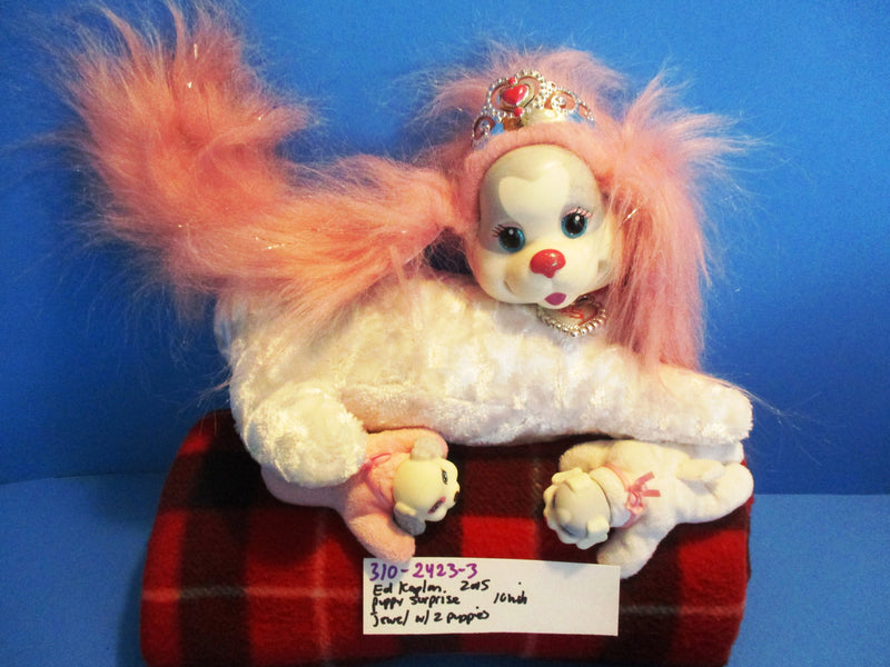 Just Play Ed Kaplan Puppy Surprise Jewel White and Pink Dog 2015 Plush