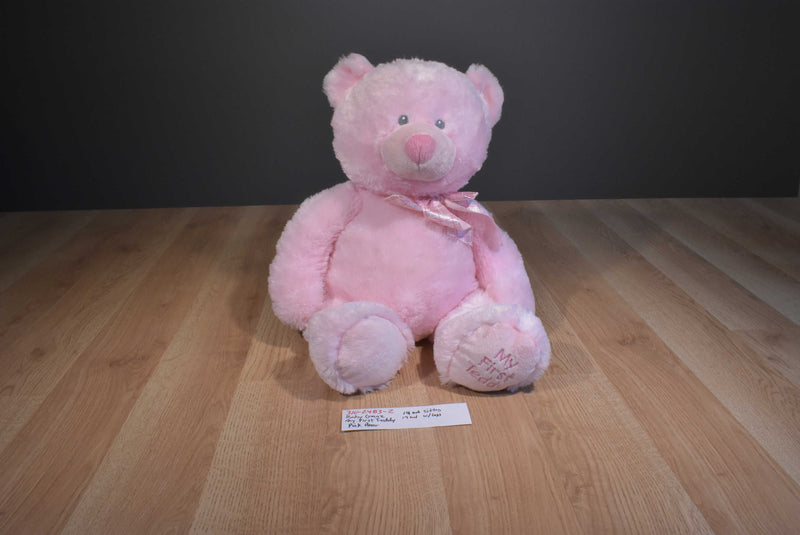 Baby Ganz My First Teddy Pink Bear Beanbag Plush