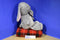Kellytoy Baby Grey and Beige Bunny Rabbit Rattle Plush