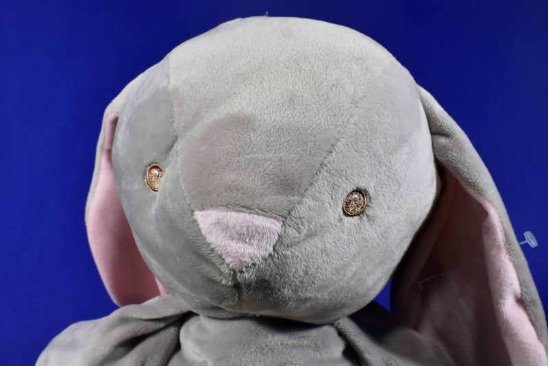 Kellytoy Baby Grey and Beige Bunny Rabbit Rattle Plush