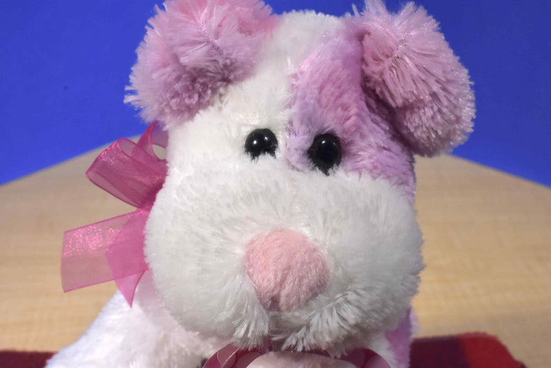Commonwealth Pink and White Puppy Dog with Bag 2005 Beanbag Plush
