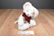 Russ Tic-Toc White Mouse with Red Bow Beanbag Plush
