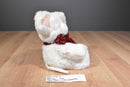 Russ Tic-Toc White Mouse with Red Bow Beanbag Plush
