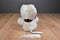 Russ Tic-Toc White Mouse with Red Bow Beanbag Plush