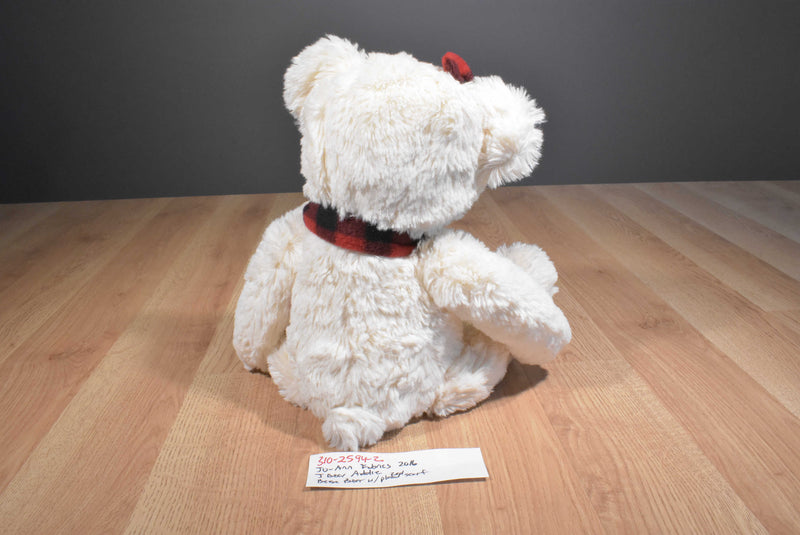 Jo-Ann Fabrics Beige Teddy Bear With Red Plaid Scarf 2016 Plush