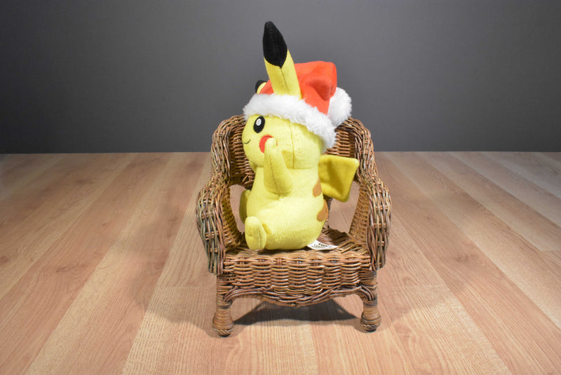 Tomy 2017 Winking Pikachu Plush With Christmas Santa Hat