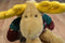 Yang Jee Tan Moose in Green Sweater and Red Scarf Beanbag Plush