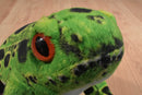 Rinco Green and Black Leopard Frog With Red Eyes Plush