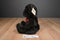 Russ Dickens Dark Brown Teddy Bear With Red Bow Beanbag Plush