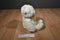 Aurora Belle Beige Teddy Bear Beanbag Plush With Gold Bow