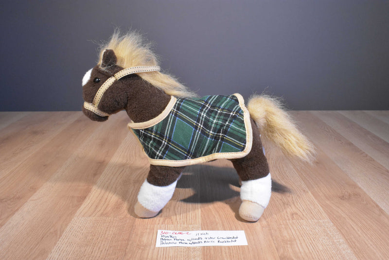 Hugfun 2 Plush Horses with Blankets
