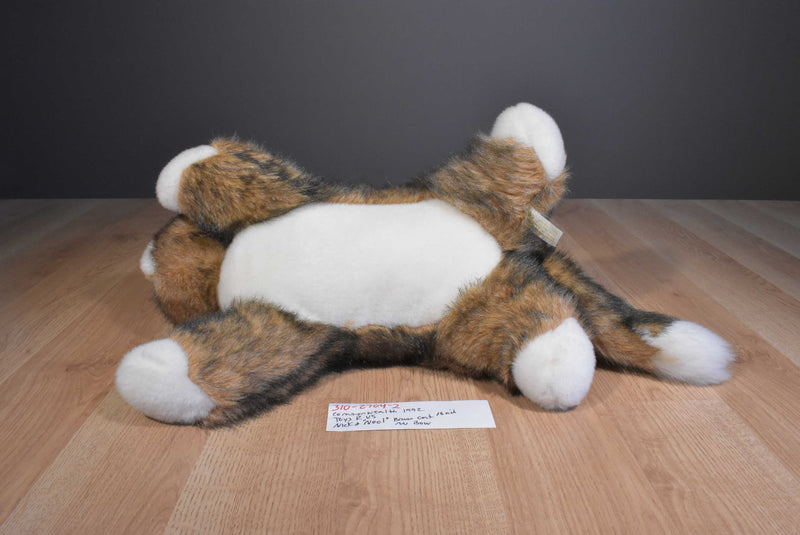 Commonwealth Nick and "Noel" Brown and White Cat 1992 Plush
