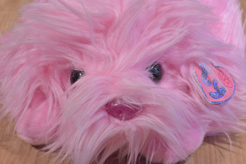 Ty Pinkys Lil Gloss Pink Dog 2004 Beanbag Plush