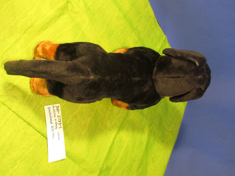 Melissa & Doug Dachshund Black Tan Smooth Coat Plush