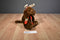 Hallmark Chocolate Lab With Antlers and Scarf Beanbag Plush