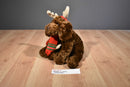 Hallmark Chocolate Lab With Antlers and Scarf Beanbag Plush