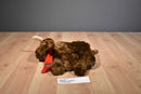 Hallmark Chocolate Lab With Antlers and Scarf Beanbag Plush