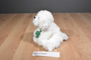 Russ Muffin the Bichon/Maltese Puppy Dog With Green Shamrocks Beanbag Plush