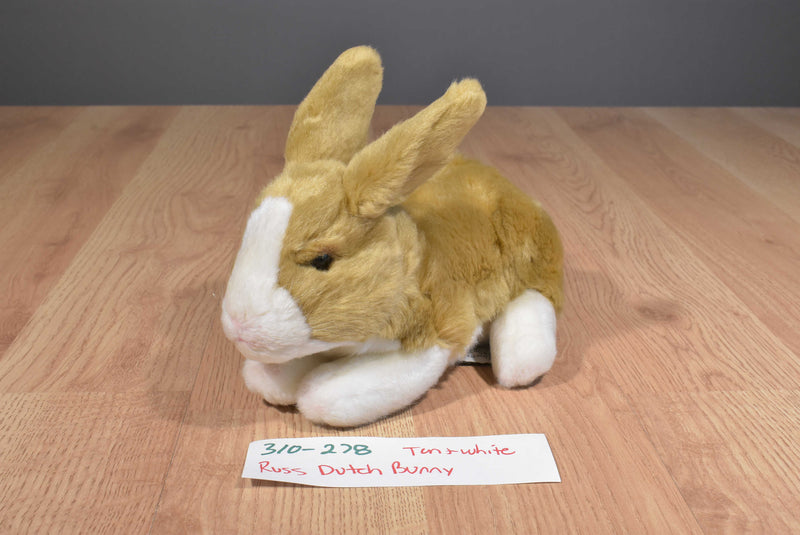 Russ Yomiko Tan and White Dutch Bunny Rabbit Beanbag Plush