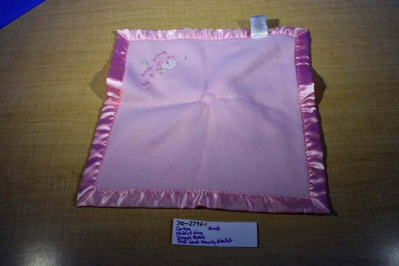 Carter's Child of Mine Snuggle Buddy Pink Lamb 2003 Rattle Security Blanket