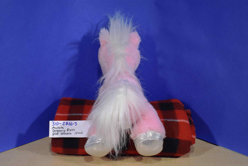 Aurora Dreamy Eyes Pink Unicorn Beanbag Plush