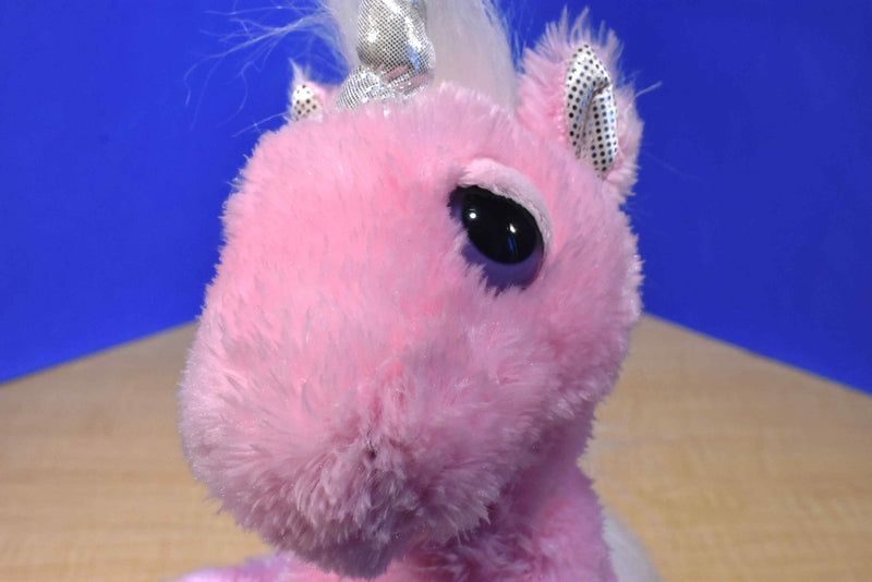 Aurora Dreamy Eyes Pink Unicorn Beanbag Plush