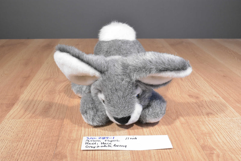 A&A Flopsies Heidi Hare Grey White Bunny Rabbit Beanbag Plush