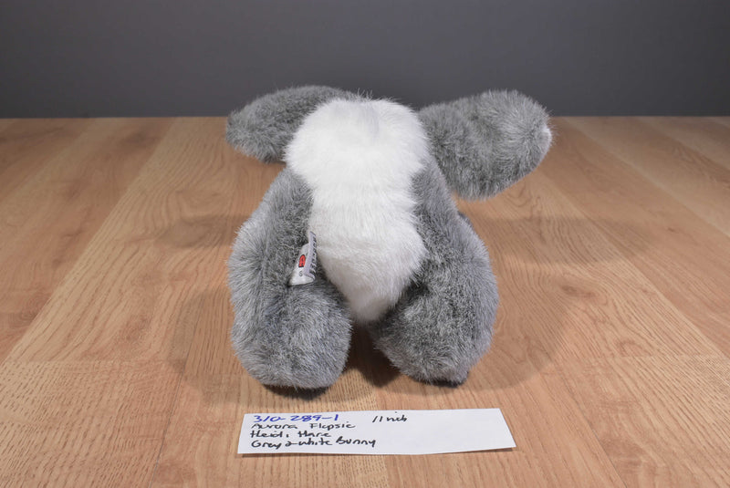 A&A Flopsies Heidi Hare Grey White Bunny Rabbit Beanbag Plush