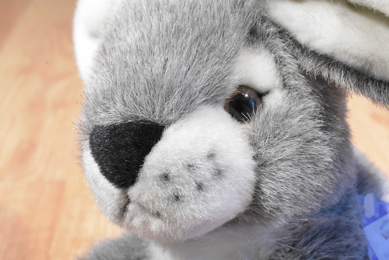 A&A Flopsies Heidi Hare Grey White Bunny Rabbit Beanbag Plush