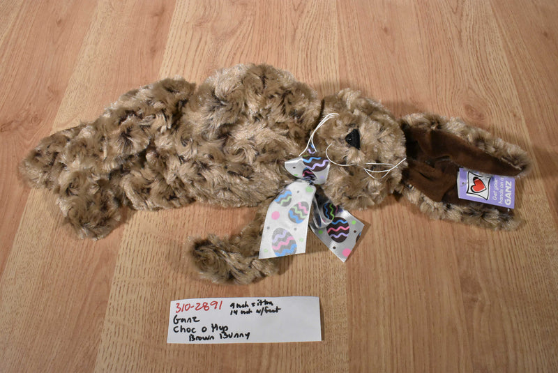 Ganz Choc O Hop Brown Bunny Rabbit Beanbag Plush