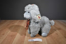 Dan Dee Grey Poodle With Red and Green Plaid Bow Plush