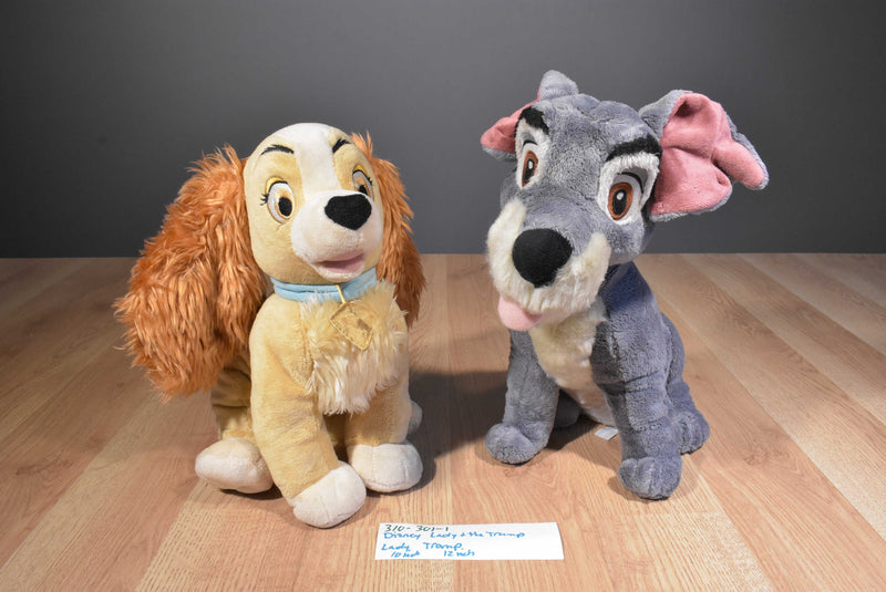 Disney Store Lady and The Tramp Beanbag Plushes