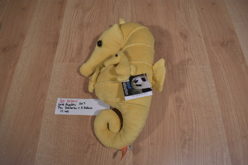 Wild Republic Tan Sea Horse and Three Babies 2017 Plush