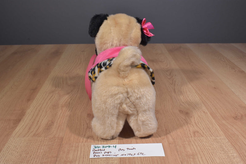 Battat Pucci Pups Pug Plush and Leopard Pattern Pet Carrier