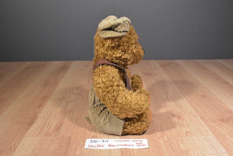 Dan Dee Jointed Teddy Bear Corduroy Suspenders Overalls Plush