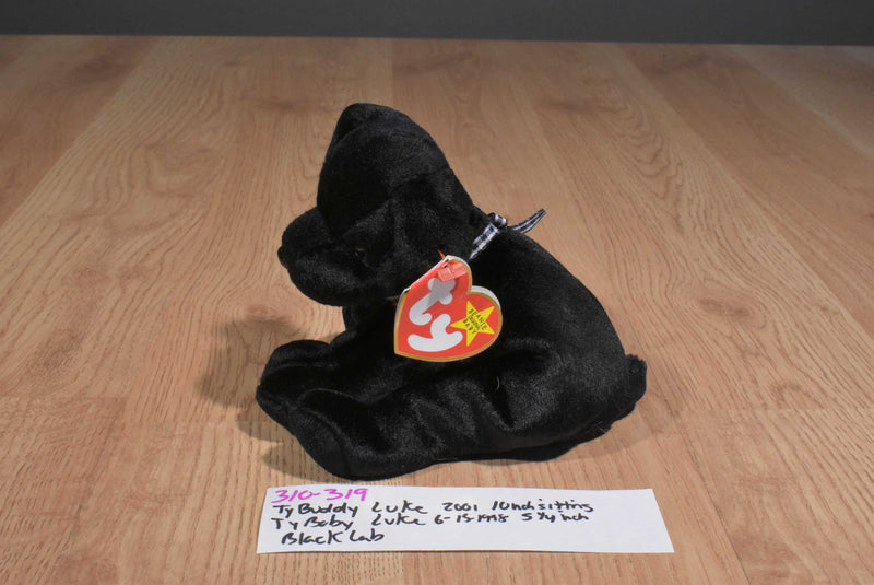 Ty Beanie Buddies and Babies Luke Black Lab Puppies Beanbag Plush