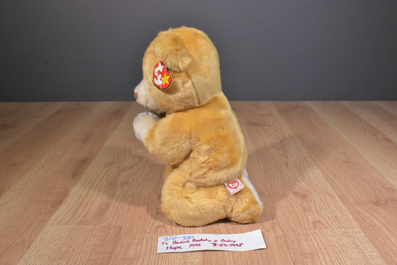 Ty Beanie Buddy 1999 and Baby 1998 Hope Praying Bear Beanbag Plushes