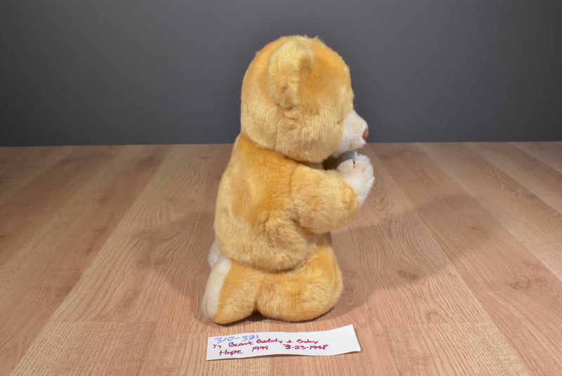 Ty Beanie Buddy 1999 and Baby 1998 Hope Praying Bear Beanbag Plushes