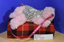 Poochie and Co. Pink Cat Silver Sequins Plush Bag Purse