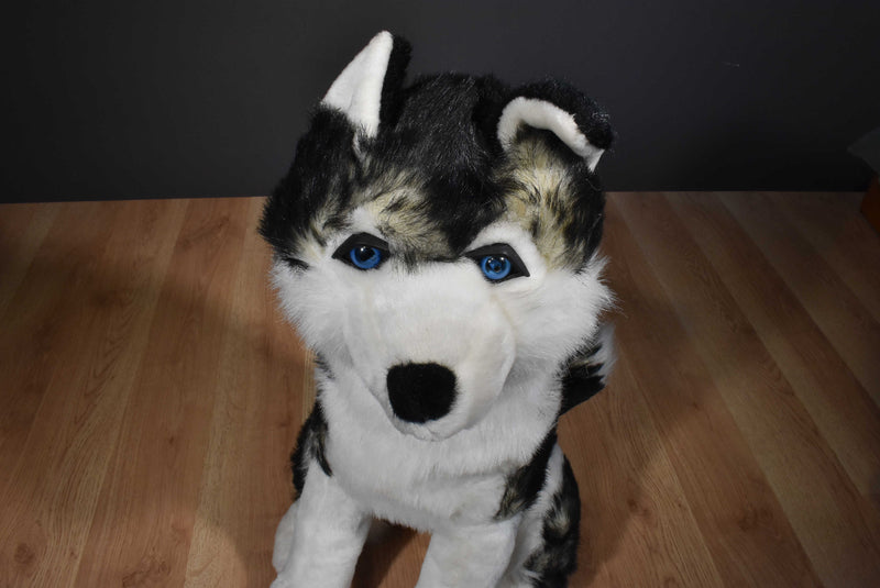 Lipco Legends Black and White Husky With Blue Eyes Plush