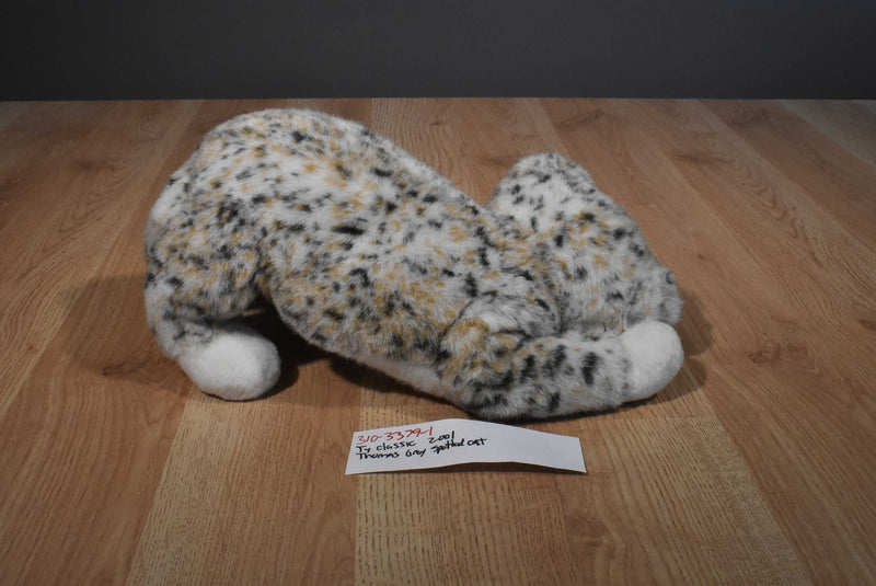 Ty Classic Thomas Grey Spotted Cat 2001 Beanbag Plush
