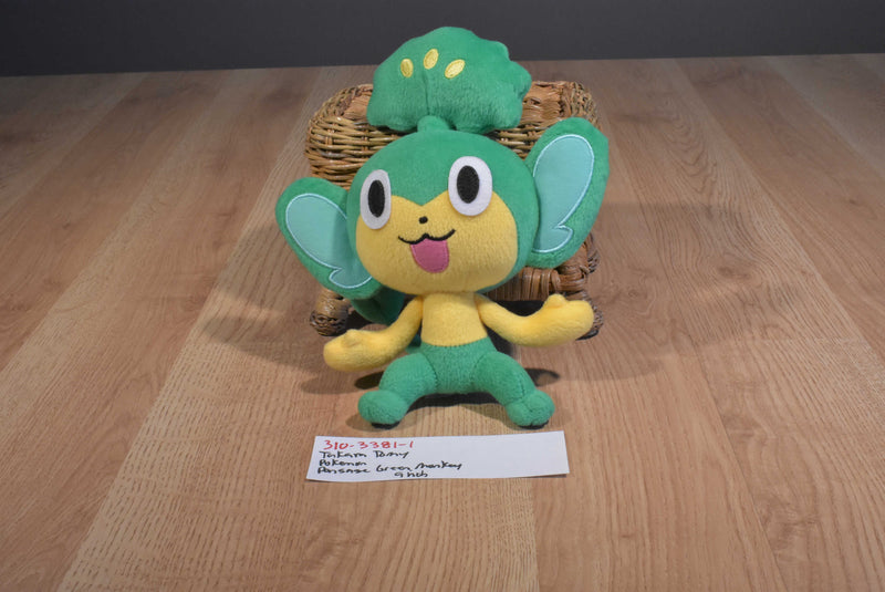 Tomy Takara Pokemon Pansage Green and Yellow Monkey Plush