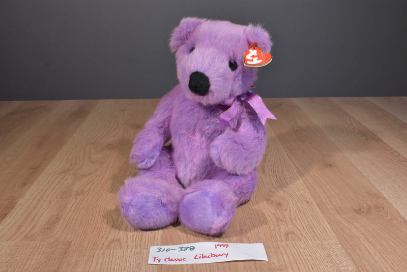 Ty Classic Lilacbeary the Lavender Bear 1999 Beanbag Plush
