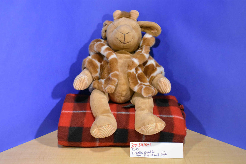 Russ Gisella Giraffe Large and Small Fur Coat Beanbag Plush