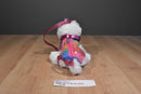 Poochie and Co. White Cat Rainbow Sequins Plush Bag Purse B 58